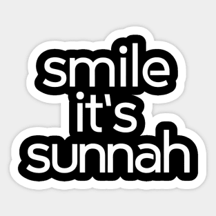 smile its sunnah - islamic quotes Sticker